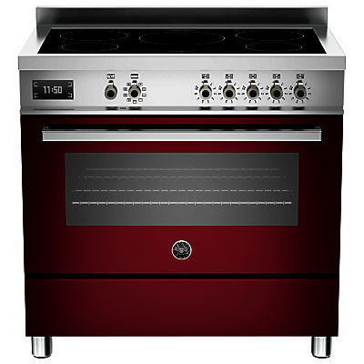 Bertazzoni Professional Series 90cm Electric Induction Single Range Cooker Burgundy